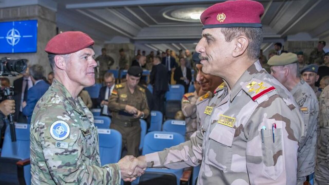 Lieutenant General Lucas Schreurs of the Netherlands assumes command of the NATO Mission to Iraq (NMI) in Baghdad, May 24, 2024.