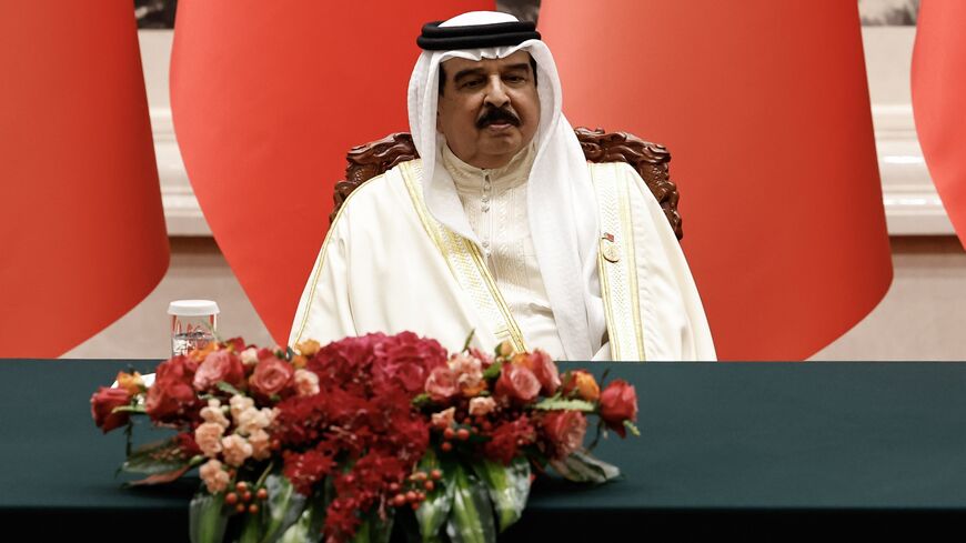 Bahrain's King Hamad bin Isa Al Khalifa attends a signing ceremony with Chinese President Xi Jinping (not pictured) at the Great Hall of the People on May 31, 2024, in Beijing, China.