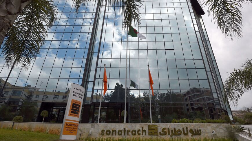 A picture taken on February 8, 2015, shows the headquarters of Algeria's state-owned energy giant Sonatrach in the capital Algiers.