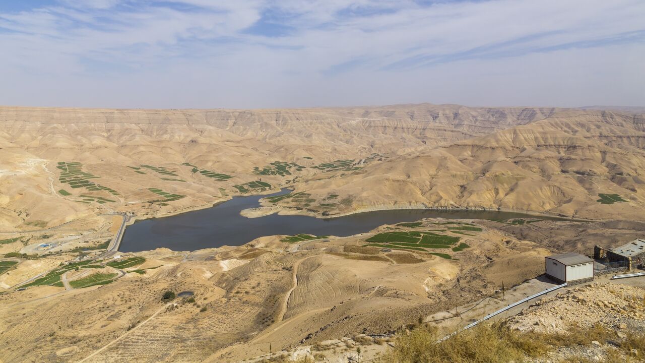 The Wadi Mujib river in Jordan.