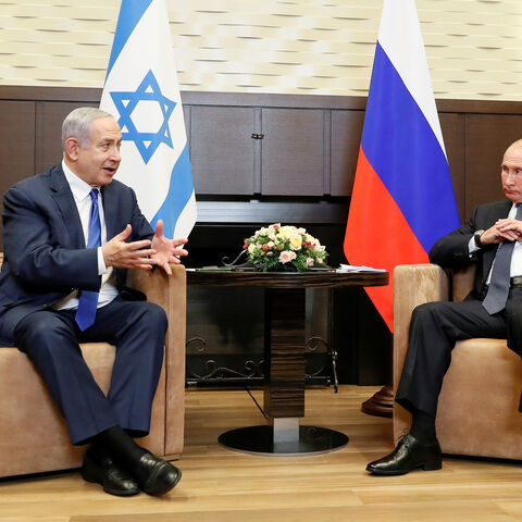 Russian President Vladimir Putin attends a meeting with Israeli Prime Minister Benjamin Netanyahu at the Bocharov Ruchei state residence in Sochi, Russia September 12, 2019. REUTERS/Shamil Zhumatov - RC1F2233D0D0