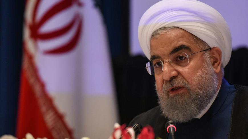 Iran's President Hassan Rouhani delivers remarks at a news conference during the United Nations General Assembly in New York City, U.S. September 20, 2017. REUTERS/Stephanie Keith - RC1D88E5F060